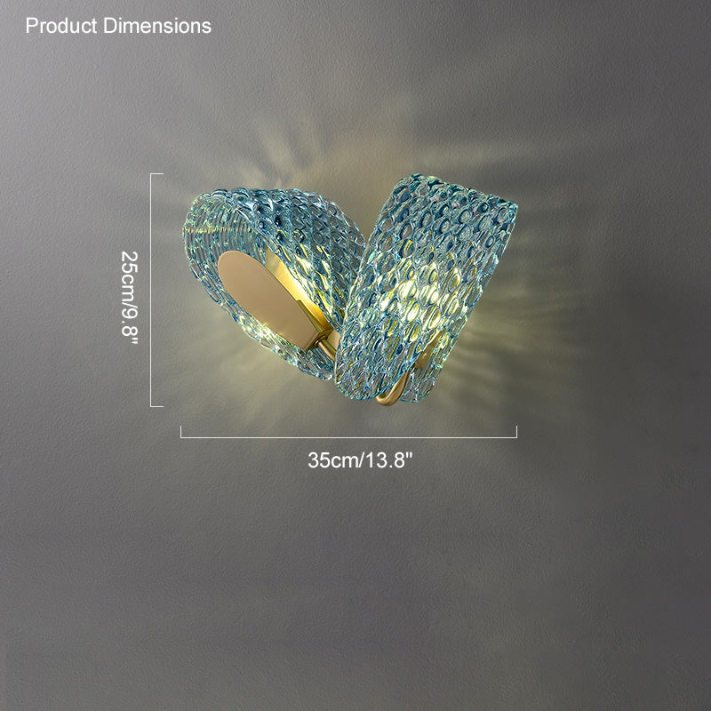 Aplique de pared de cristal artístico con diseño de pavo real de WOMO - WM6095