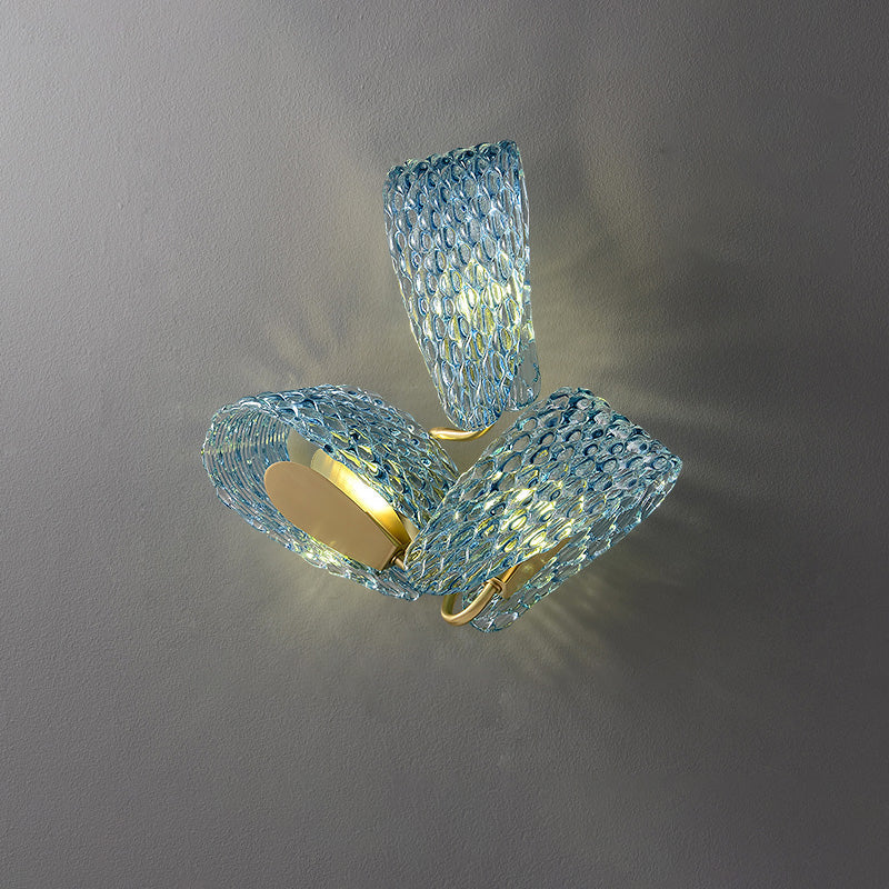 Aplique de pared de cristal artístico con diseño de pavo real de WOMO - WM6095