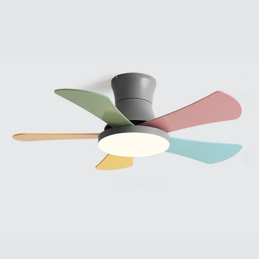 WOMO Ventiladores de techo con luz Escandinava Baja Perfil - WM5086