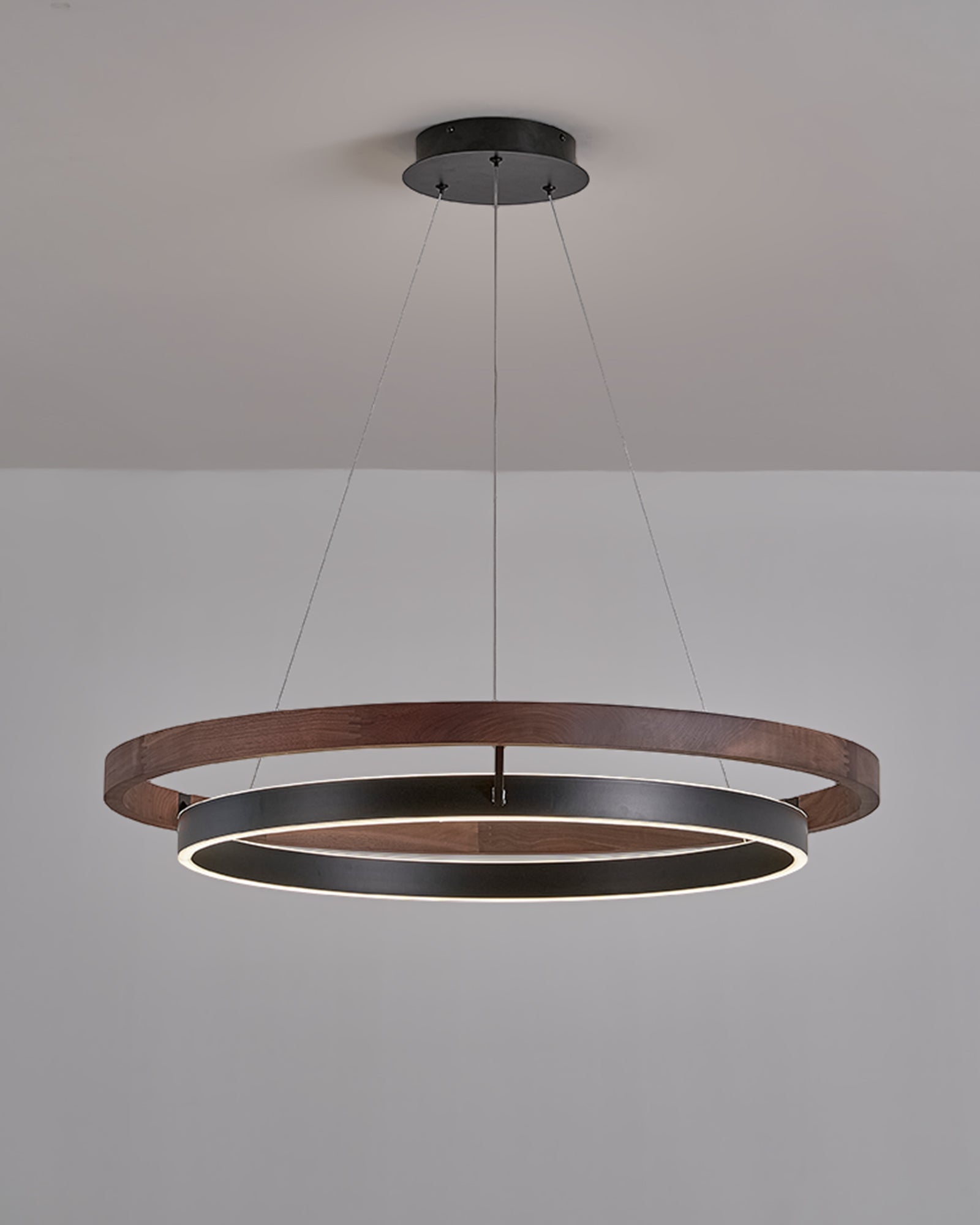 WOMO Lámparas Colgantes LED Circular de Madera - WM2492