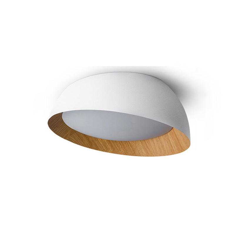 Lámpara de techo empotrada asimétrica WOMO con acabado de vetas de madera - WM1016