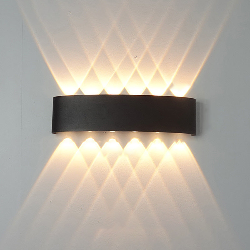 WOMO Aplique de pared para exteriores con iluminación vertical y horizontal - WM9084