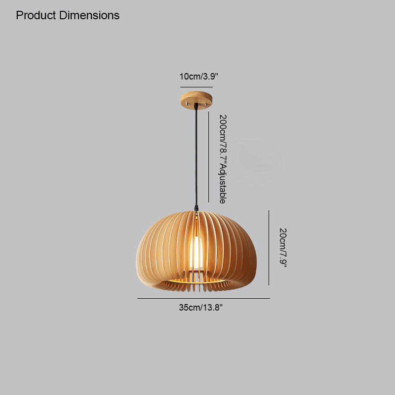 WOMO Lámparas Colgantes de Madera con Calabaza-WM2105