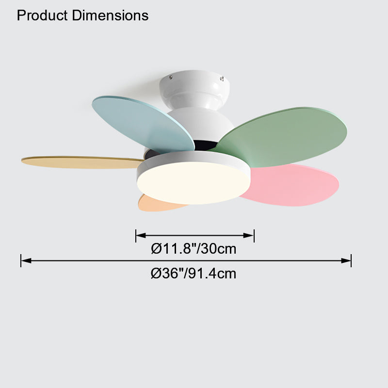 WOMO Scandinavian Wood Ceiling Fans with Light - WM5004