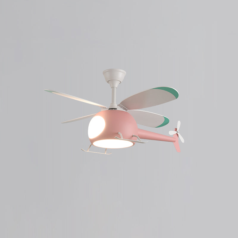 WOMO Ventiladores de techo con luz Avión para Niños - WM5007
