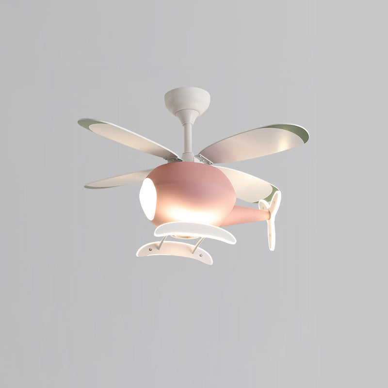 WOMO Ventiladores de techo con luz Avión para Niños - WM5007