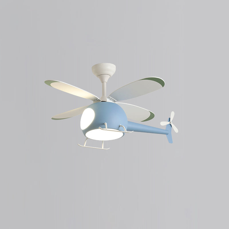 WOMO Ventiladores de techo con luz Avión para Niños - WM5007