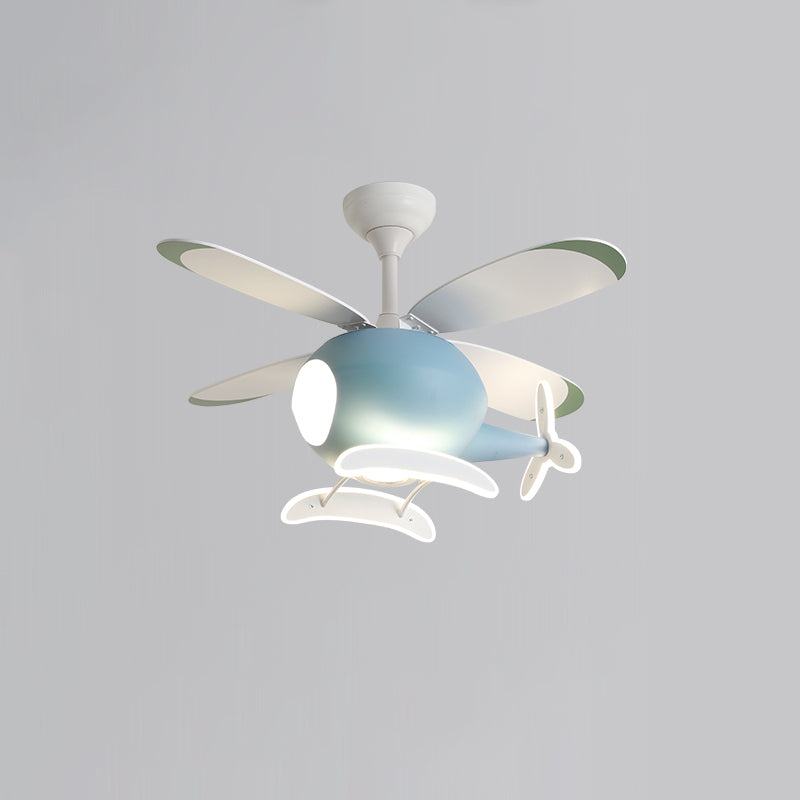 WOMO Ventiladores de techo con luz Avión para Niños - WM5007