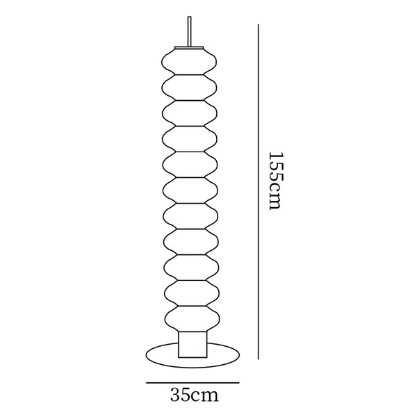 WOMO Stacked Crystal Ball Floor Lamp - WM7127