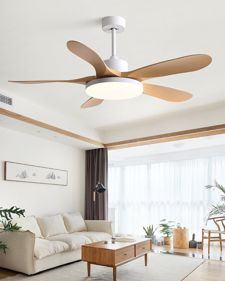 WOMO Ventiladores de techo con luz Reversible Escandinavo - WM5002