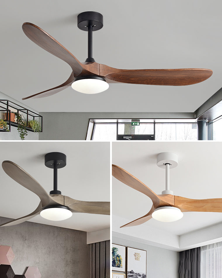 WOMO Ventiladores de techo con luz de Madera con Hélice - WM5008