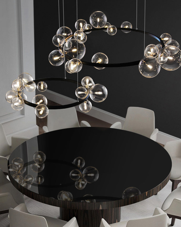 WOMO Lámparas Colgantes Burbujas de Cristal Circulares-WM2292