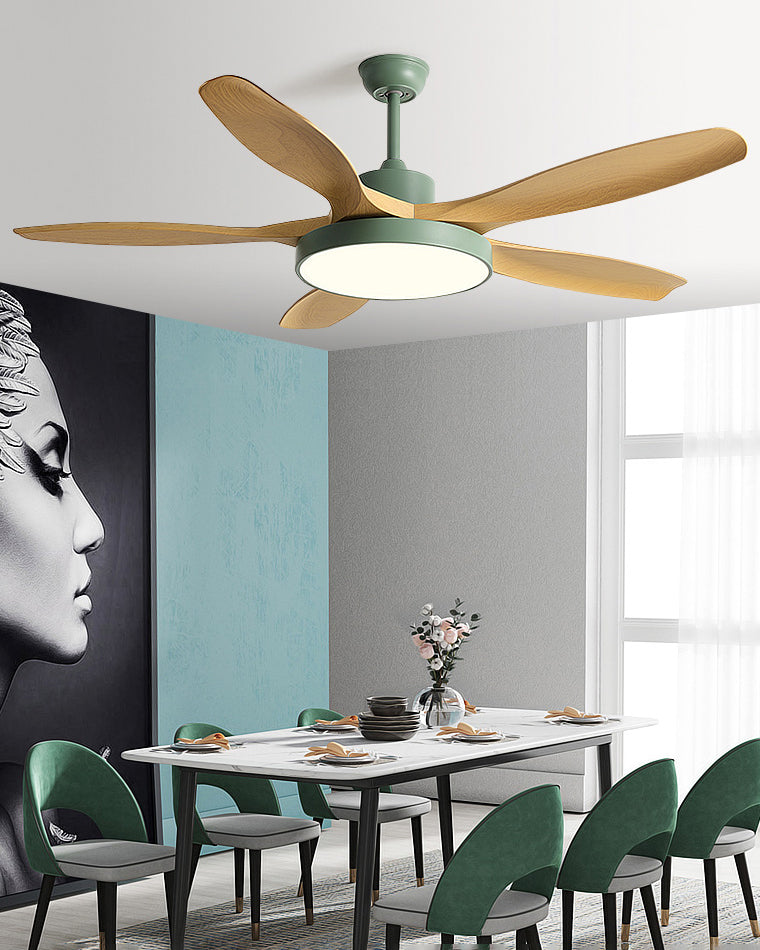 WOMO Ventiladores de techo con luz Reversible Escandinavo - WM5002