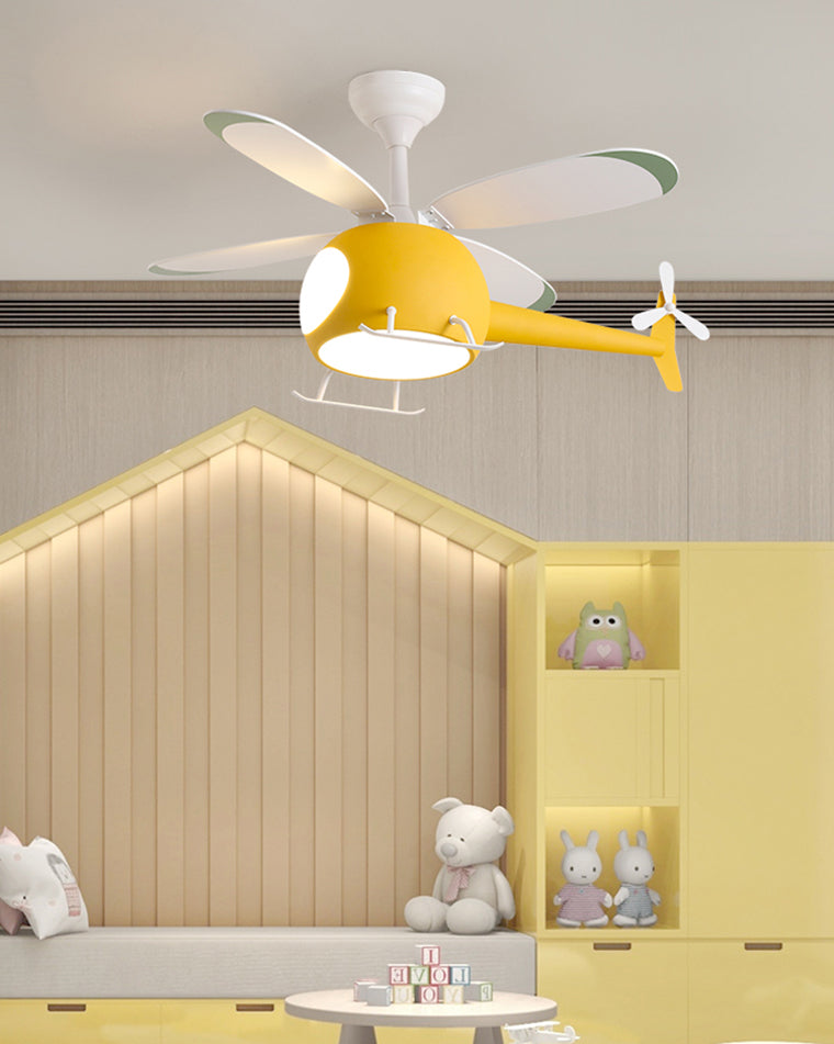 WOMO Ventiladores de techo con luz Avión para Niños - WM5007