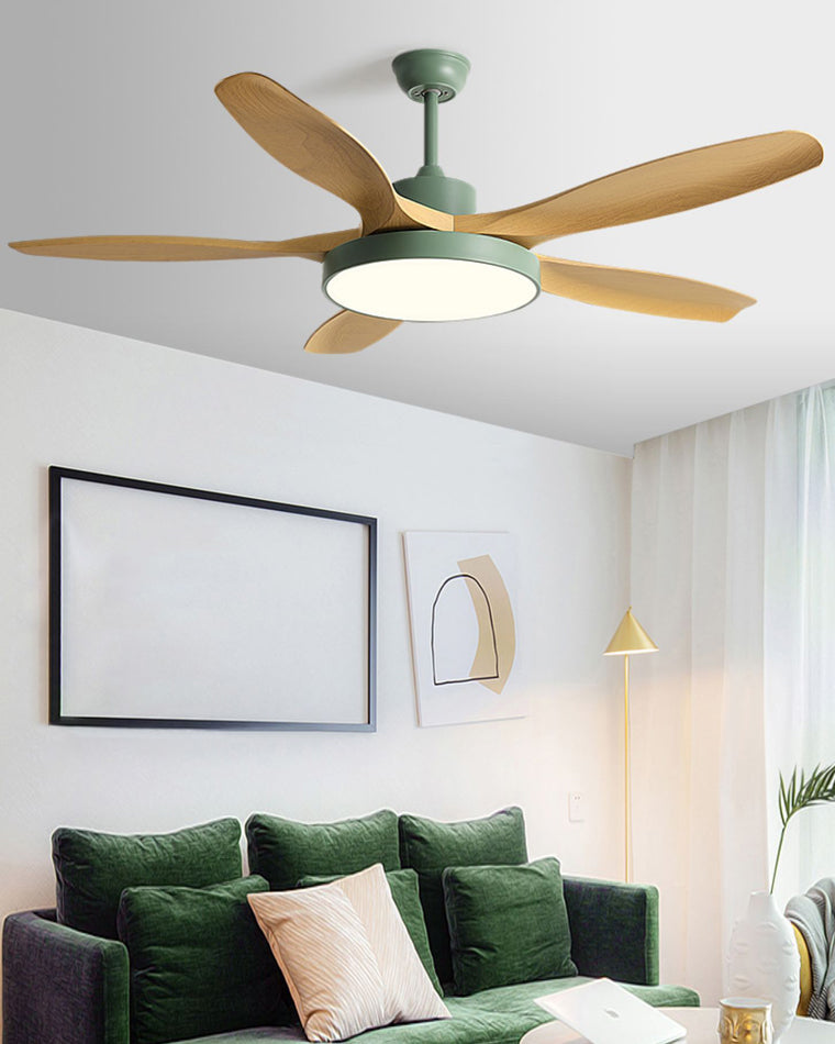 WOMO Ventiladores de techo con luz Reversible Escandinavo - WM5002