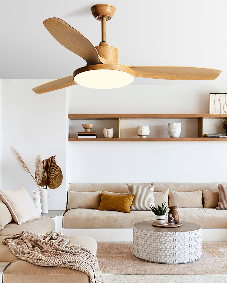 WOMO Ventiladores de techo con luz Reversible Escandinavo - WM5002