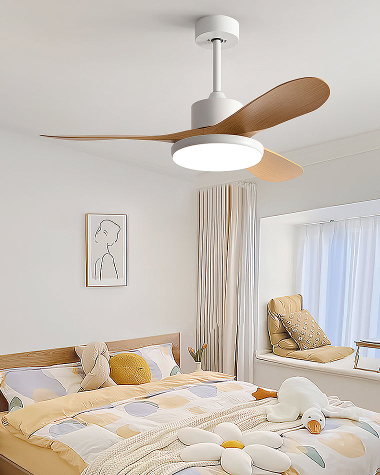 WOMO Ventiladores de techo con luz Reversible Escandinavo - WM5002