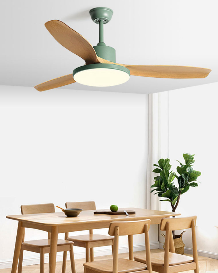 WOMO Ventiladores de techo con luz Reversible Escandinavo - WM5002