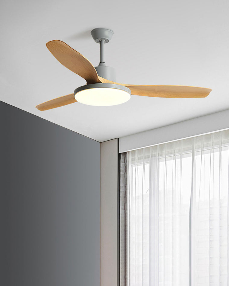 WOMO Ventiladores de techo con luz Reversible Escandinavo - WM5002