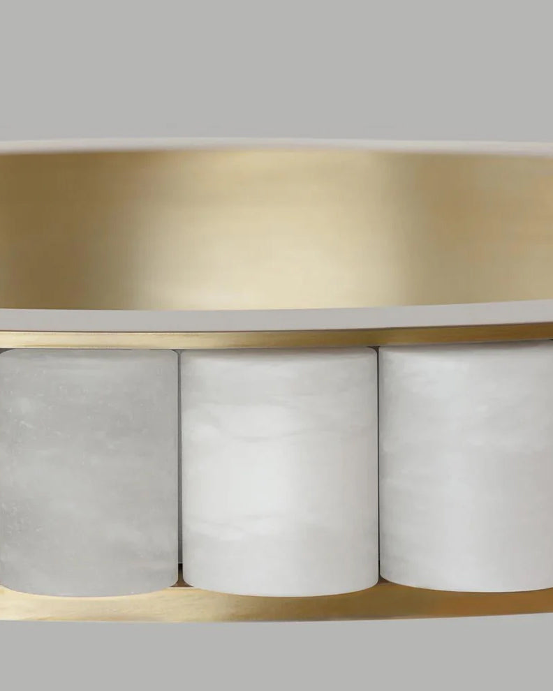 WOMO Multi-Tiered Alabaster Round Chandelier - WM2858
