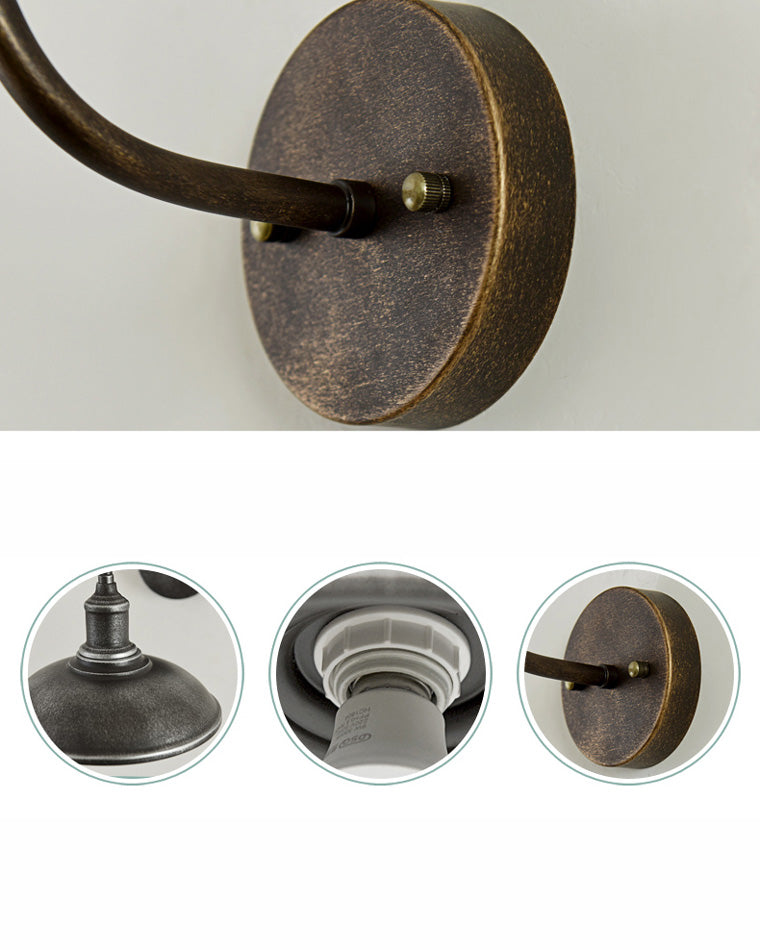 WOMO Lámpara de pared de granero con cuello de cisne - WM9143