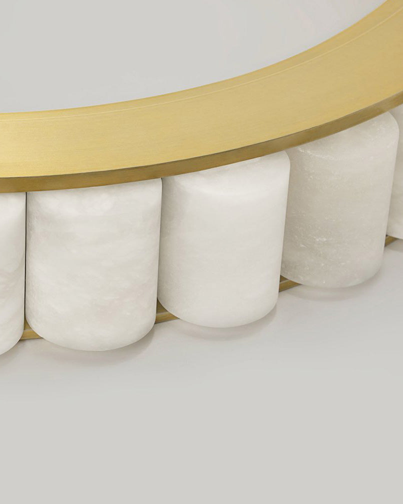 WOMO Multi-Tiered Alabaster Round Chandelier - WM2858