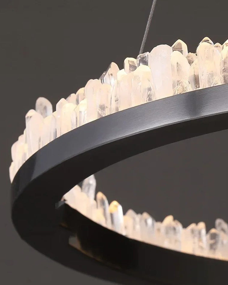 WOMO Rock Crystal LED Circular Chandelier - WM2715