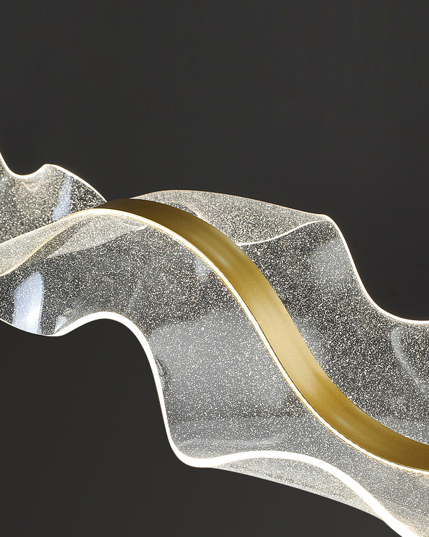 Lámpara de araña acrílica WOMO Wave Ribbon-WM2596