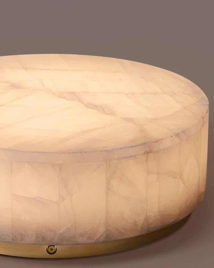 Lámpara de techo empotrada WOMO Drum Alabaster-WM1143