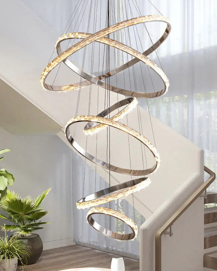 WOMO Lámparas Colgantes LED de Cristal Circular Escalonado - WM2491b