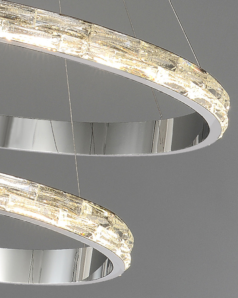 WOMO Lámparas Colgantes LED de Cristal Circular Escalonado - WM2491b
