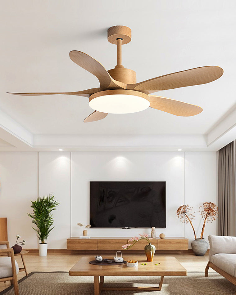 WOMO Ventiladores de techo con luz Reversible Escandinavo - WM5002