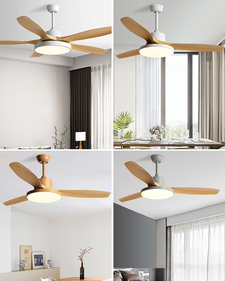 WOMO Ventiladores de techo con luz Reversible Escandinavo - WM5002