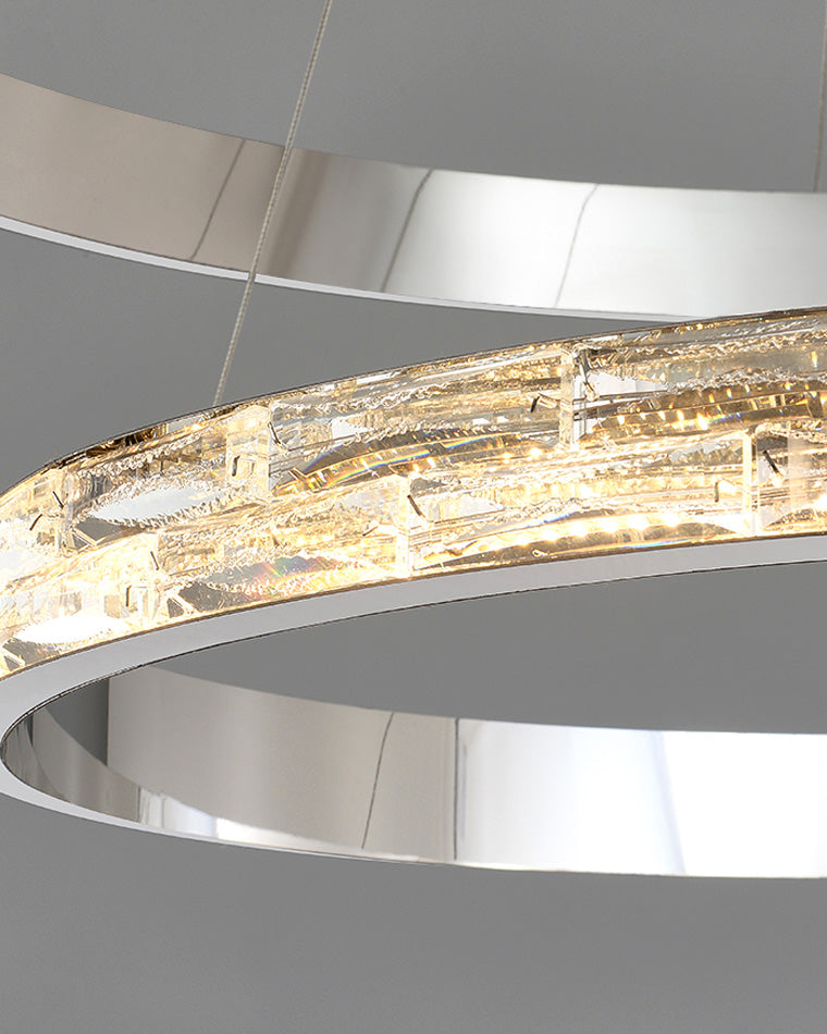 WOMO Lámparas Colgantes LED de Cristal Circular Escalonado - WM2491b