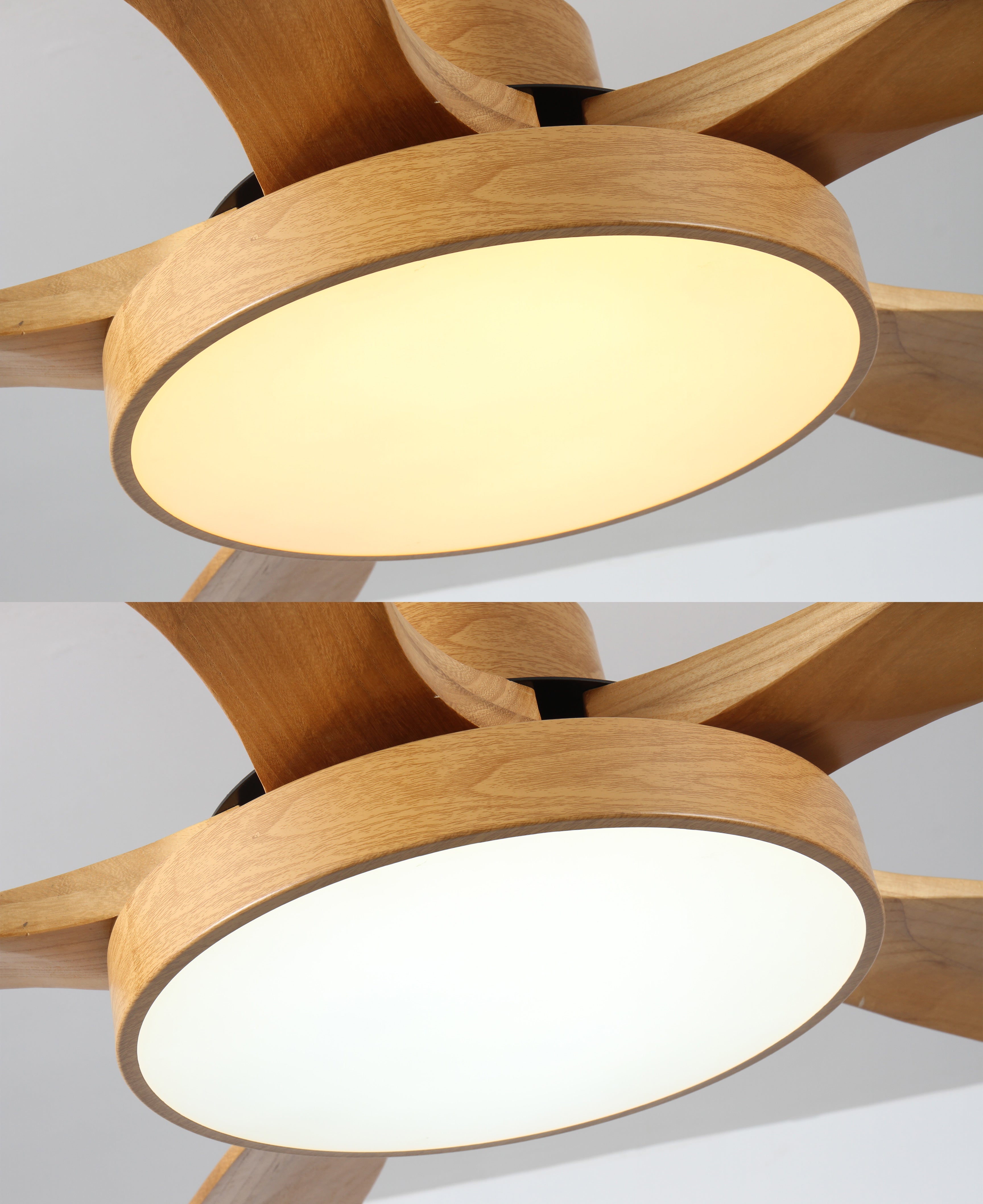 WOMO Ventiladores de techo con luz Reversible Escandinavo - WM5002