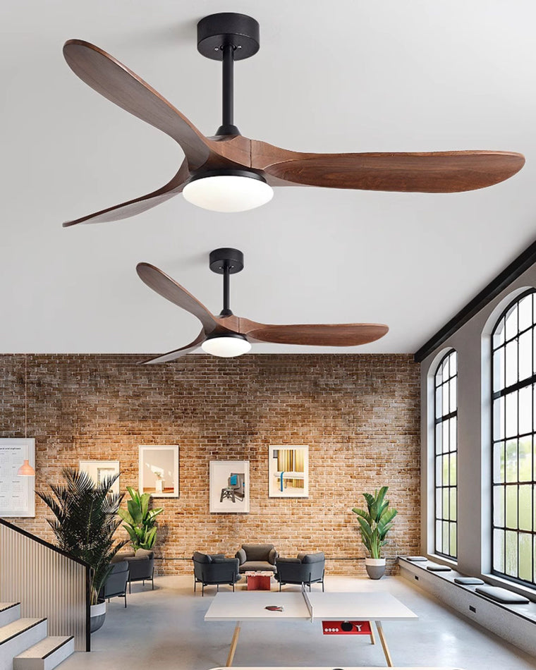 WOMO Ventiladores de techo con luz de Madera con Hélice - WM5008