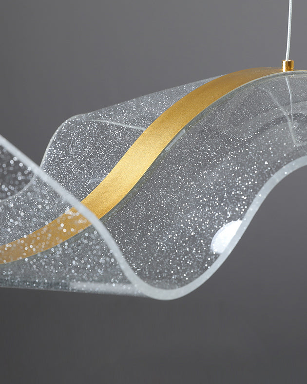 Lámpara de araña acrílica WOMO Wave Ribbon-WM2596