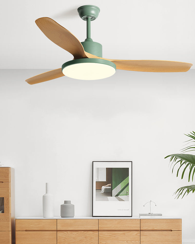WOMO Ventiladores de techo con luz Reversible Escandinavo - WM5002