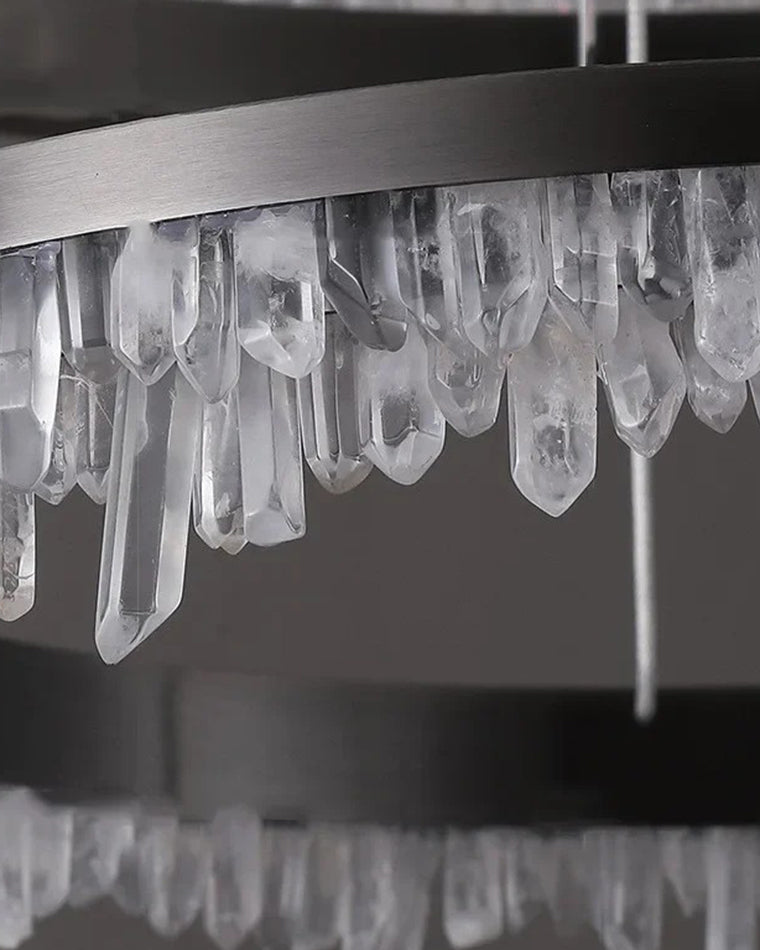 WOMO Rock Crystal LED Circular Chandelier - WM2715