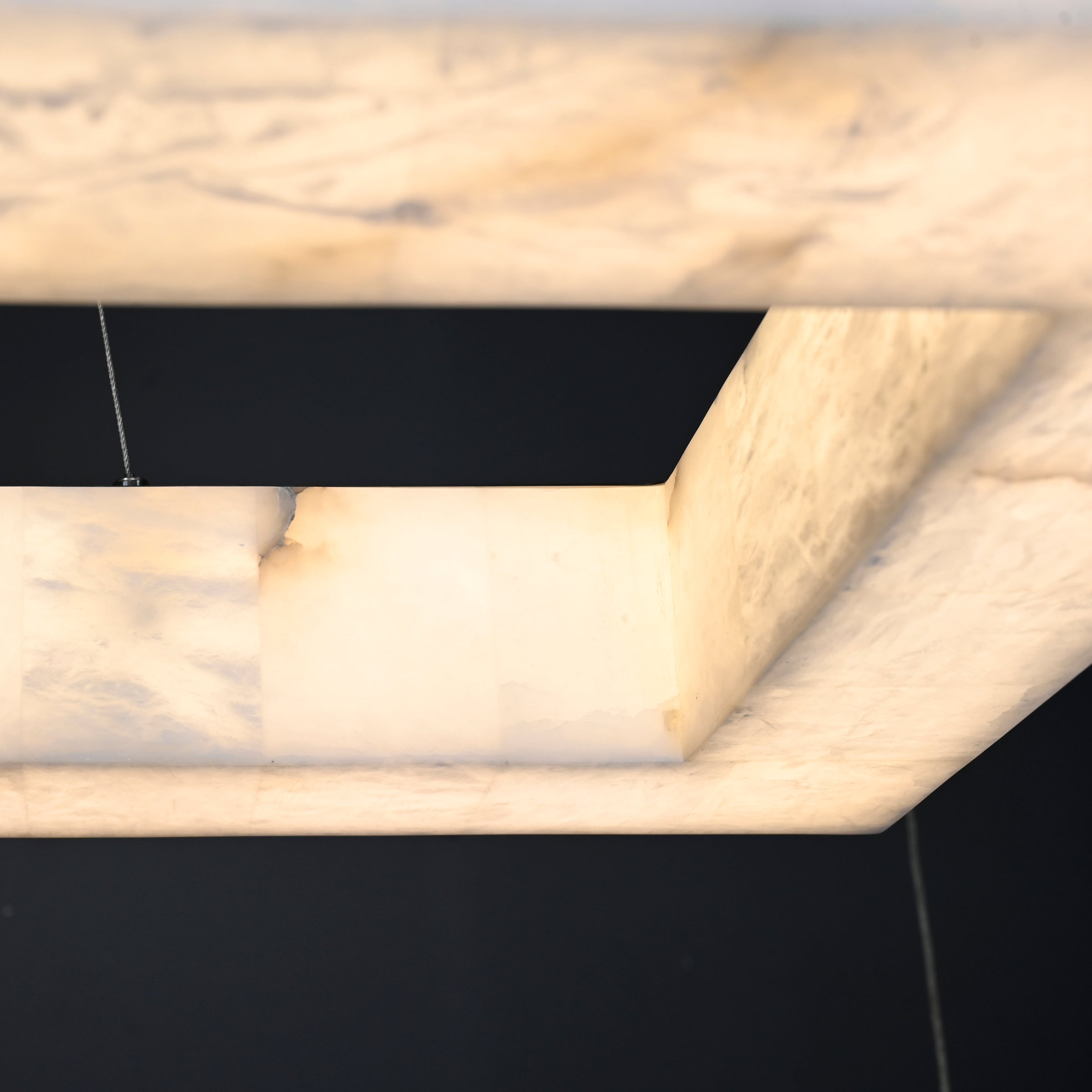WOMO-WM2822 Alabaster Rectangular Chandelier