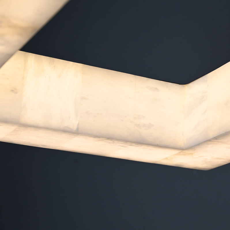 WOMO-WM2822 Alabaster Rectangular Chandelier
