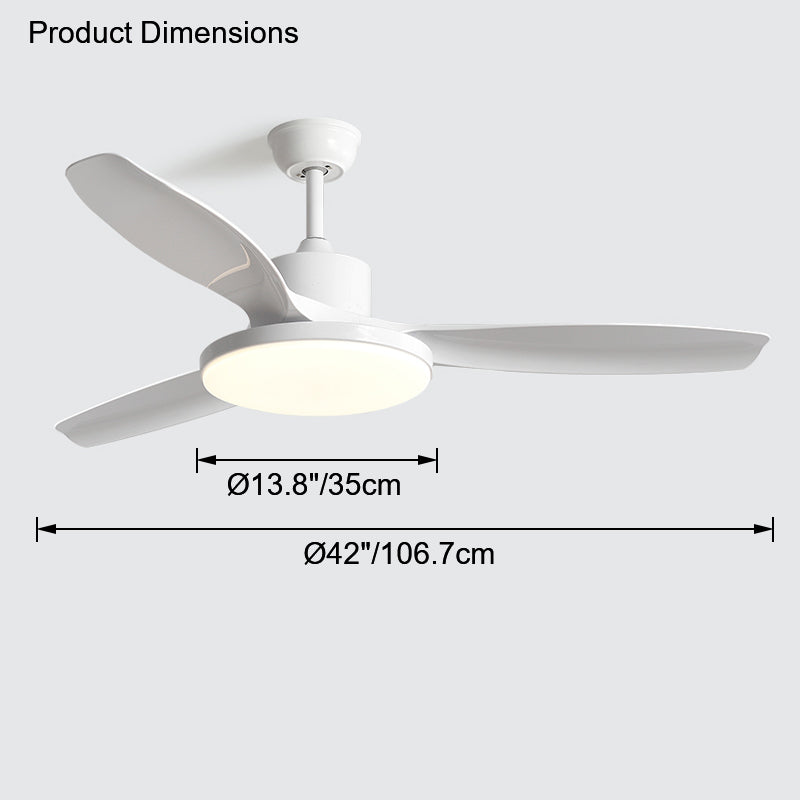 WOMO Ventiladores de techo con luz Reversible Escandinavo - WM5002