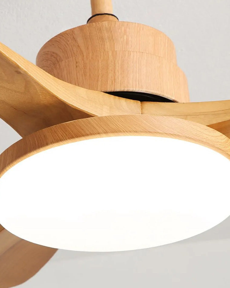 WOMO Ventiladores de techo con luz con 3 Aspas de Madera - WM5090