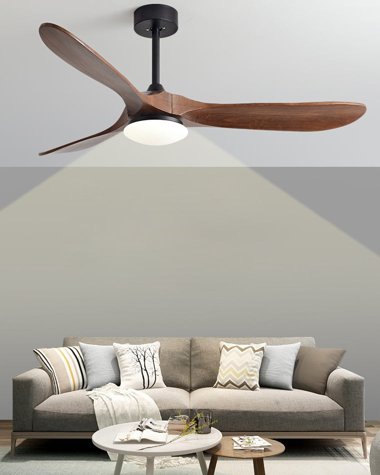 WOMO Ventiladores de techo con luz de Madera con Hélice - WM5008