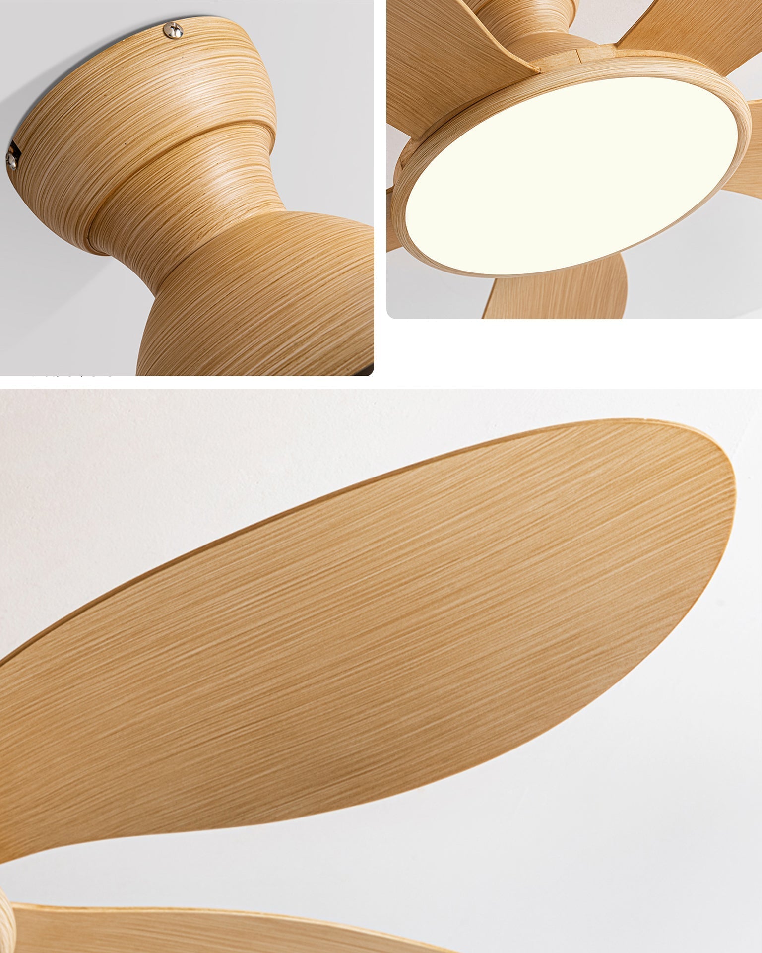 Ventilador de techo WOMO de perfil bajo con luz brillante - WM5153