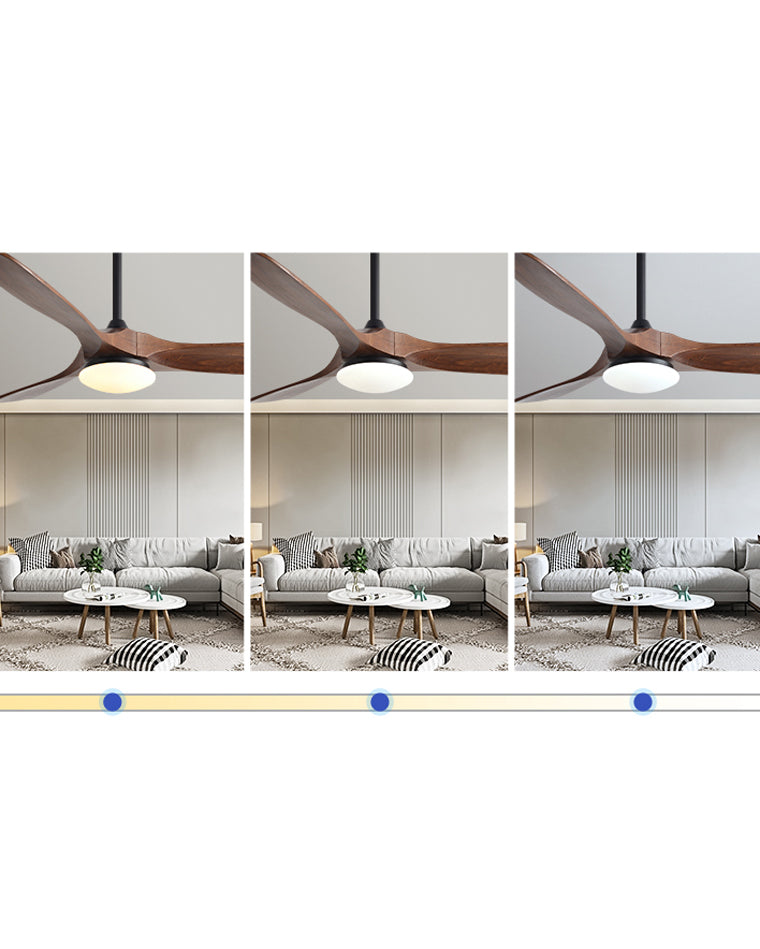 WOMO Ventiladores de techo con luz de Madera con Hélice - WM5008
