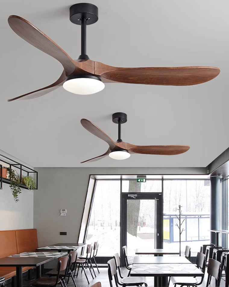 WOMO Ventiladores de techo con luz de Madera con Hélice - WM5008