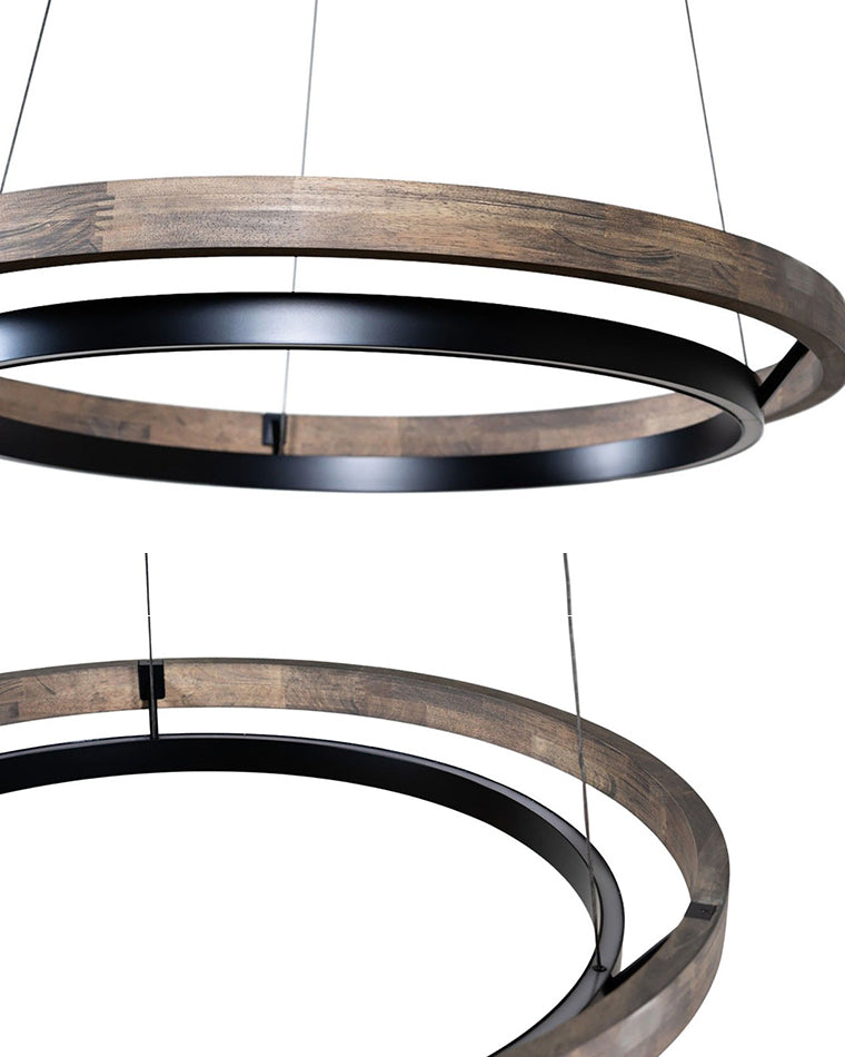 WOMO Lámparas Colgantes LED Circular de Madera - WM2492