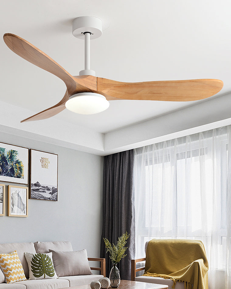 WOMO Ventiladores de techo con luz de Madera con Hélice - WM5008