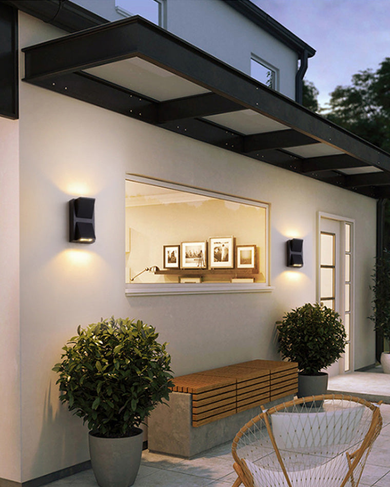 Lámpara de pared exterior WOMO con iluminación ascendente y descendente - WM9190